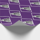 Lacrosse Sports Lila Wrapping Paper Geschenkpapier (Ecke)