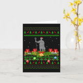 Lacrosse Sports Lover Xmas Santa Ugly Lacrosse Karte (Gelbe Blume)