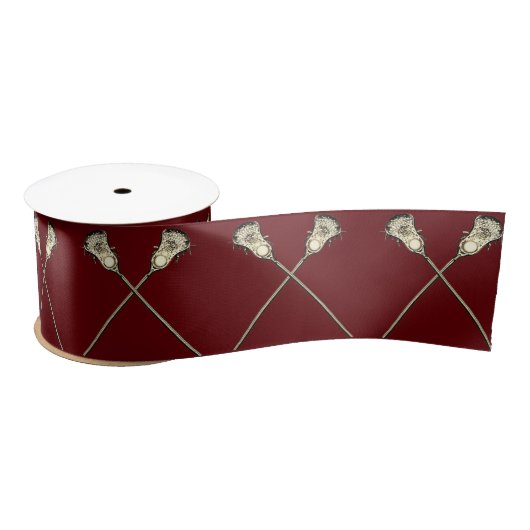 Lacrosse Sports Maroon Satinband (Spule)