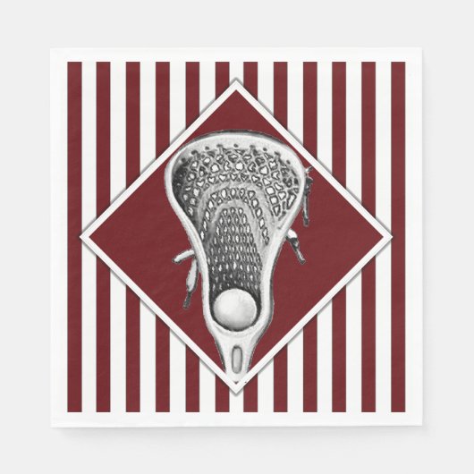 Lacrosse Sports Maroon Serviette (Vorderseite)