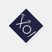 Lacrosse Sports Navy Blue Serviette (Ecke)