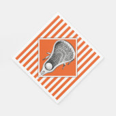 Lacrosse Sports Orange Napkins Serviette (Ecke)