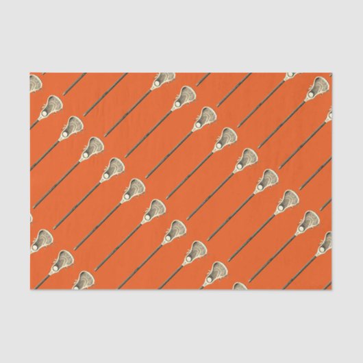 Lacrosse Sports Orange Seidenpapier (Vorderseite)
