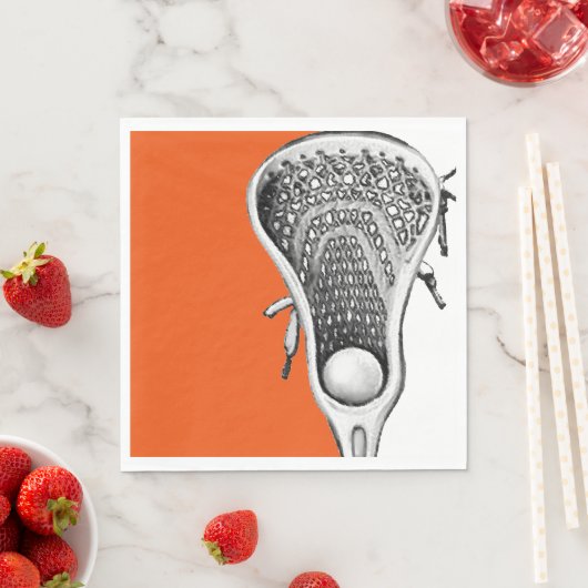 Lacrosse Sports Orange Serviette (Beispiel)