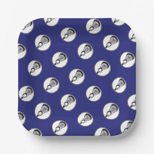 Lacrosse Sports Party Paper Teller (Vorderseite)