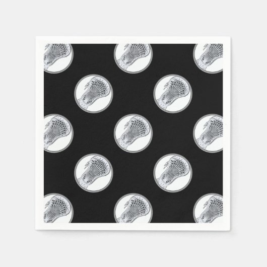 Lacrosse Sports Party Serviette (Vorderseite)