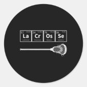 Lacrosse Sports Periodic Table of Elements LAX PLA Runder Aufkleber (Vorderseite)