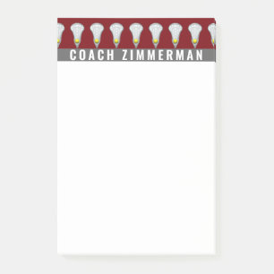 Lacrosse Sports Personalisiert Maroon Post-it Note Post-it Klebezettel