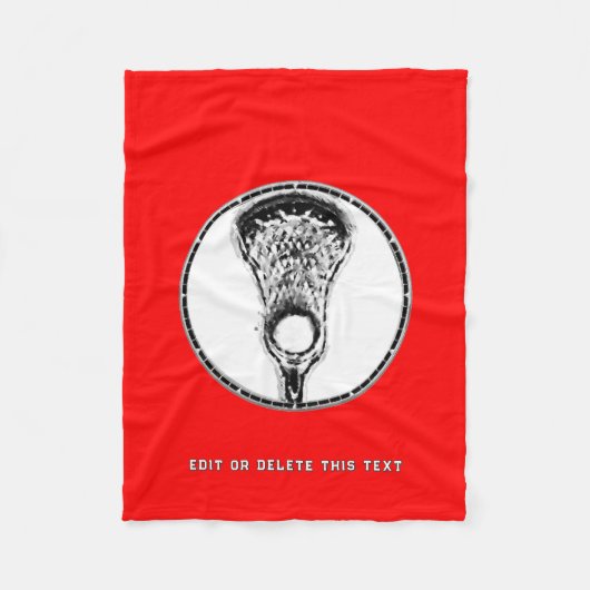 Lacrosse Sports Red Fleecedecke (Vorderseite)