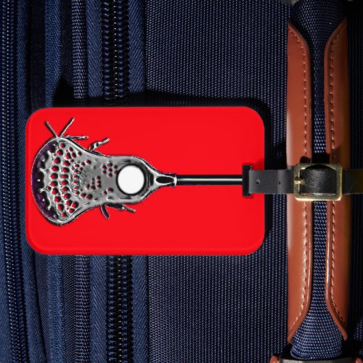 Lacrosse Sports Red Gepäckanhänger (Vorderseite Insitu 4)