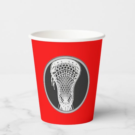 Lacrosse Sports Red Pappbecher (Vorderseite)