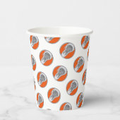 Lacrosse Sports Team Orange Pappbecher (Links)