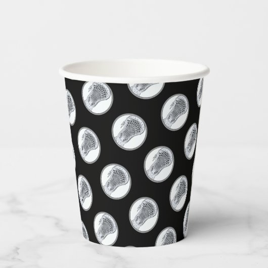 Lacrosse Sports Team Pappbecher (Rückseite)