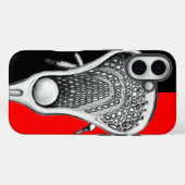 Lacrosse Sports Team Red Case-Mate iPhone Hülle (Rückseite (Horizontal))