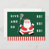 Lacrosse Sports Weihnachtsfeiertag Postkarte (Vorne/Hinten)