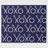 Lacrosse Sports Wrapping Paper Geschenkpapier (Flach)