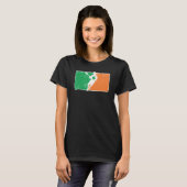 Lacrosse St Patrick's Day Irish Flag C Distressed T-Shirt (Vorne ganz)