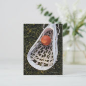Lacrosse Stick and Ball Postkarte (Stehend Vorderseite)