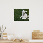 Lacrosse-Stick auf Gras Poster (Küche)