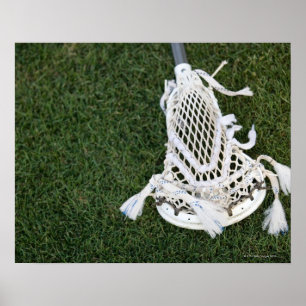 Lacrosse-Stick auf Gras Poster