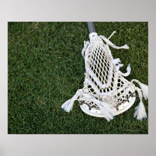 Lacrosse-Stick auf Gras Poster (Vorne)