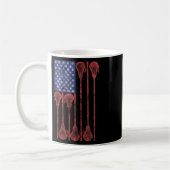 Lacrosse Stick Lax American Flag Kaffeetasse (Links)