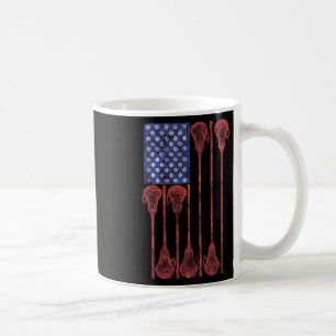 Lacrosse Stick Lax American Flag Kaffeetasse