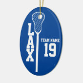 Lacrosse Stick mit Foto Color Editable Keramik Ornament (Links)