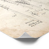 Lacrosse-Stick-Patent - Altes Aussehen Poster (Ecke)