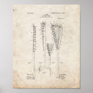 Lacrosse-Stick-Patent - Altes Aussehen Poster