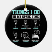 Lacrosse Stick Player LAX Sportspiel Funny Keramik Ornament (Hinten)