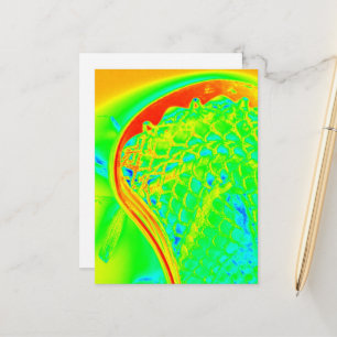 Lacrosse Stick Sports Colorful Tees Foto Art Postkarte