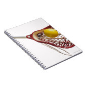 Lacrosse stick und Kugel Notizblock (Rechte Seite)