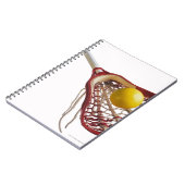 Lacrosse stick und Kugel Notizblock (Linke Seite)