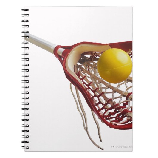 Lacrosse stick und Kugel Notizblock (Vorderseite)