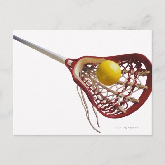 Lacrosse stick und Kugel Postkarte (Vorderseite)