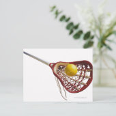 Lacrosse stick und Kugel Postkarte (Stehend Vorderseite)