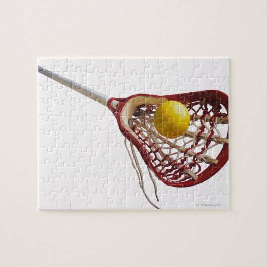 Lacrosse stick und Kugel Puzzle (Horizontal)