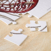 Lacrosse stick und Kugel Puzzle (Seite)
