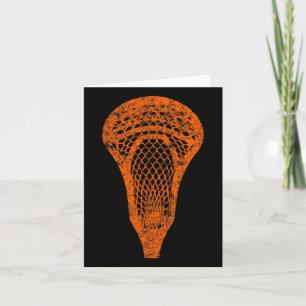 Lacrosse Stick Vintag Orange Team Color Lax T-Shir Karte