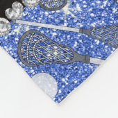 Lacrosse Sticks aus individuelle Name, blau Glitze Fleecedecke (Ecke)