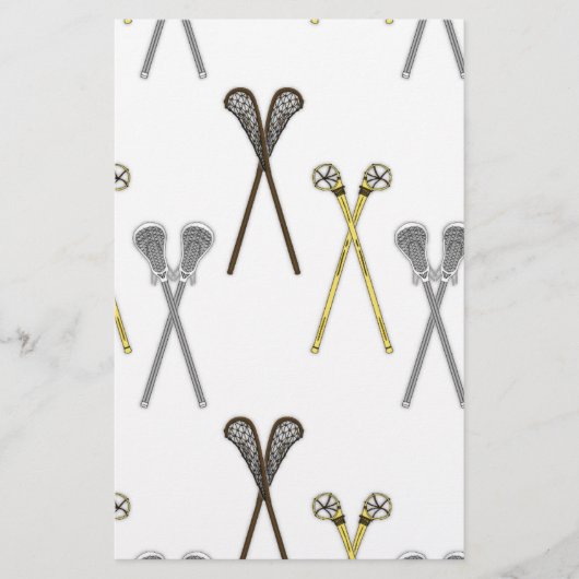 Lacrosse Sticks Briefpapier (Vorderseite)