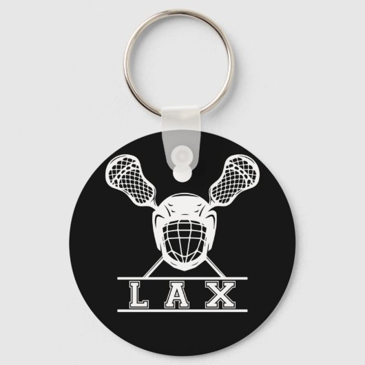 Lacrosse Sticks Emblem für LAX Spieler Schlüsselanhänger (Vorderseite)