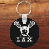 Lacrosse Sticks Emblem für LAX Spieler Schlüsselanhänger (Vorderseite)