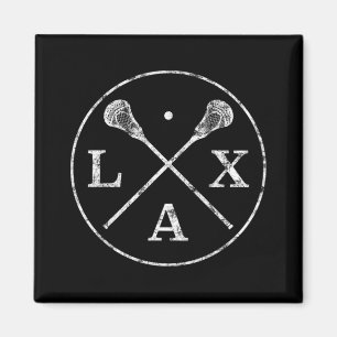 Lacrosse Sticks Emblem I T-Shirt für LAX Spieler u Magnet