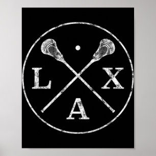 Lacrosse Sticks Emblem I T-Shirt für LAX Spieler u Poster