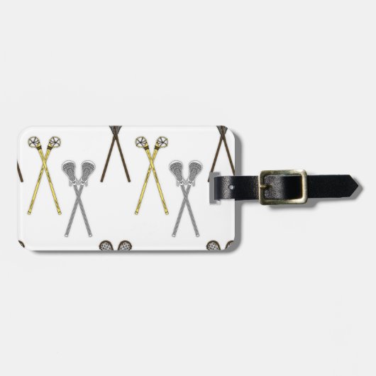 Lacrosse Sticks Gepäckanhänger (Vorderseite horizontal)