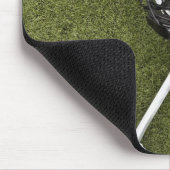 Lacrosse Sticks, Handschuhe, Bälle und Sporthelm Mousepad (Ecke)