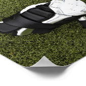 Lacrosse Sticks, Handschuhe, Bälle und Sporthelm Poster (Ecke)