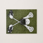 Lacrosse Sticks, Handschuhe, Bälle und Sporthelm Puzzle (Horizontal)
